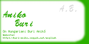 aniko buri business card