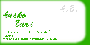 aniko buri business card